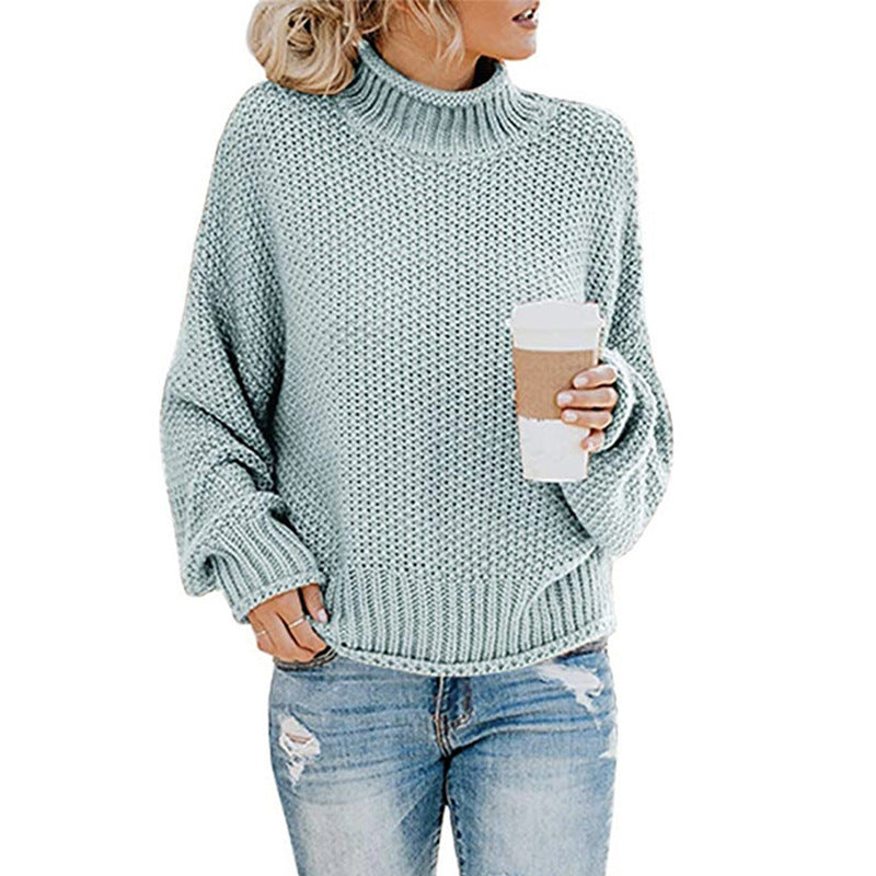 Cardigan Thick Thread Turtleneck Pullover Image