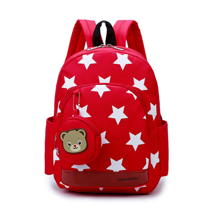 A small bear nursery school bag double shoulder bag