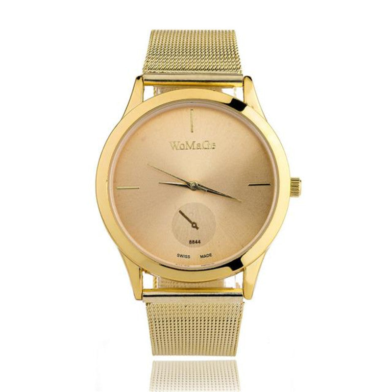 Fashion Alloy Belt Mesh Watch Unisex women's watches Minimalist Style Quartz Watch relogio feminino saat Watches for women Image