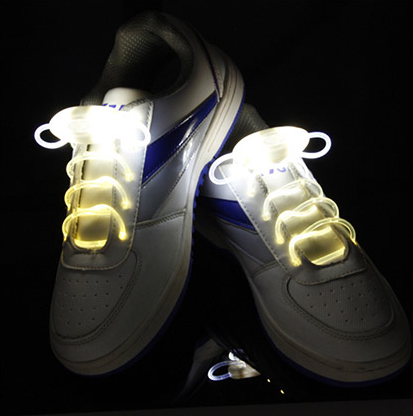 Led Sport Shoe Laces Glow Shoe Strings Round Flash Light Shoelaces Image