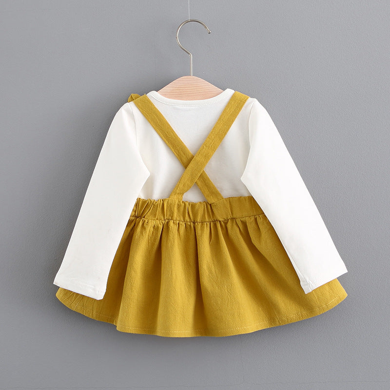 2021 autumn new Korean children's clothing, girls cute rabbit dress, baby baby princess dress 916 Image