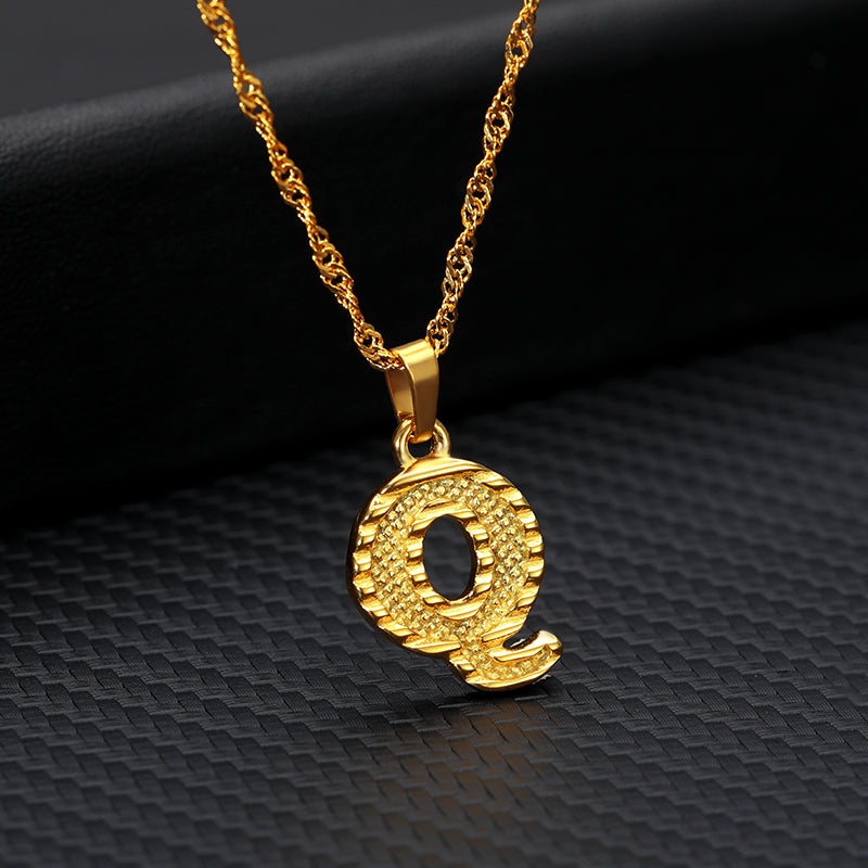 26 letters gold-plated pendant necklace Image