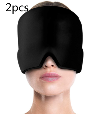 Ice Compress Headache Eye Mask Hat Relief For Migraines, Stress, And Tension Massage Tool Image