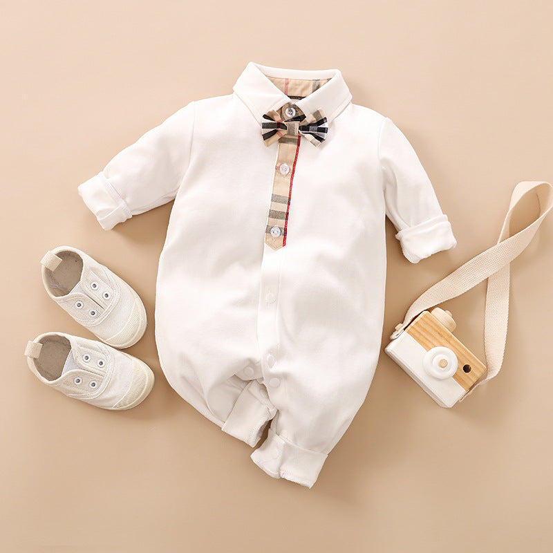 Gentleman's Baby Clothes, Long-sleeved Baby Clothes, Gentleman's Romper Image