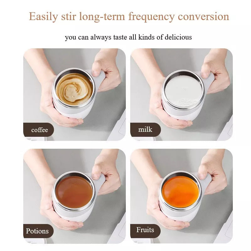 Rechargeable Model Automatic Stirring Cup Coffee Cup High Value Electric Stirring Cup Lazy Milkshake Rotating Magnetic Water Cup Image