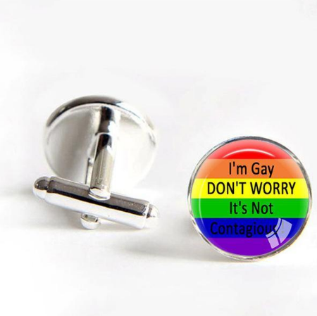 Gay Pride Cufflinks Image