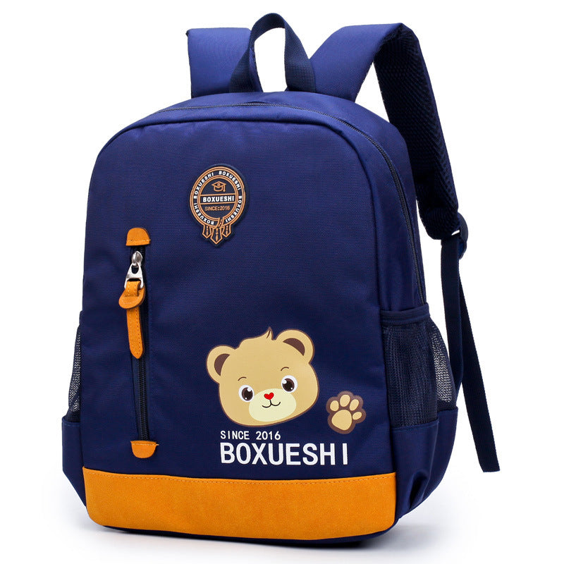 A cartoon bear nursery school schoolbag, schoolbag, schoolboy, boy and boy, baby boy and baby travel back Image