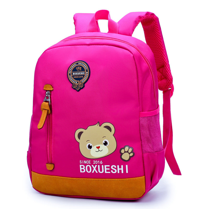 A cartoon bear nursery school schoolbag, schoolbag, schoolboy, boy and boy, baby boy and baby travel back Image