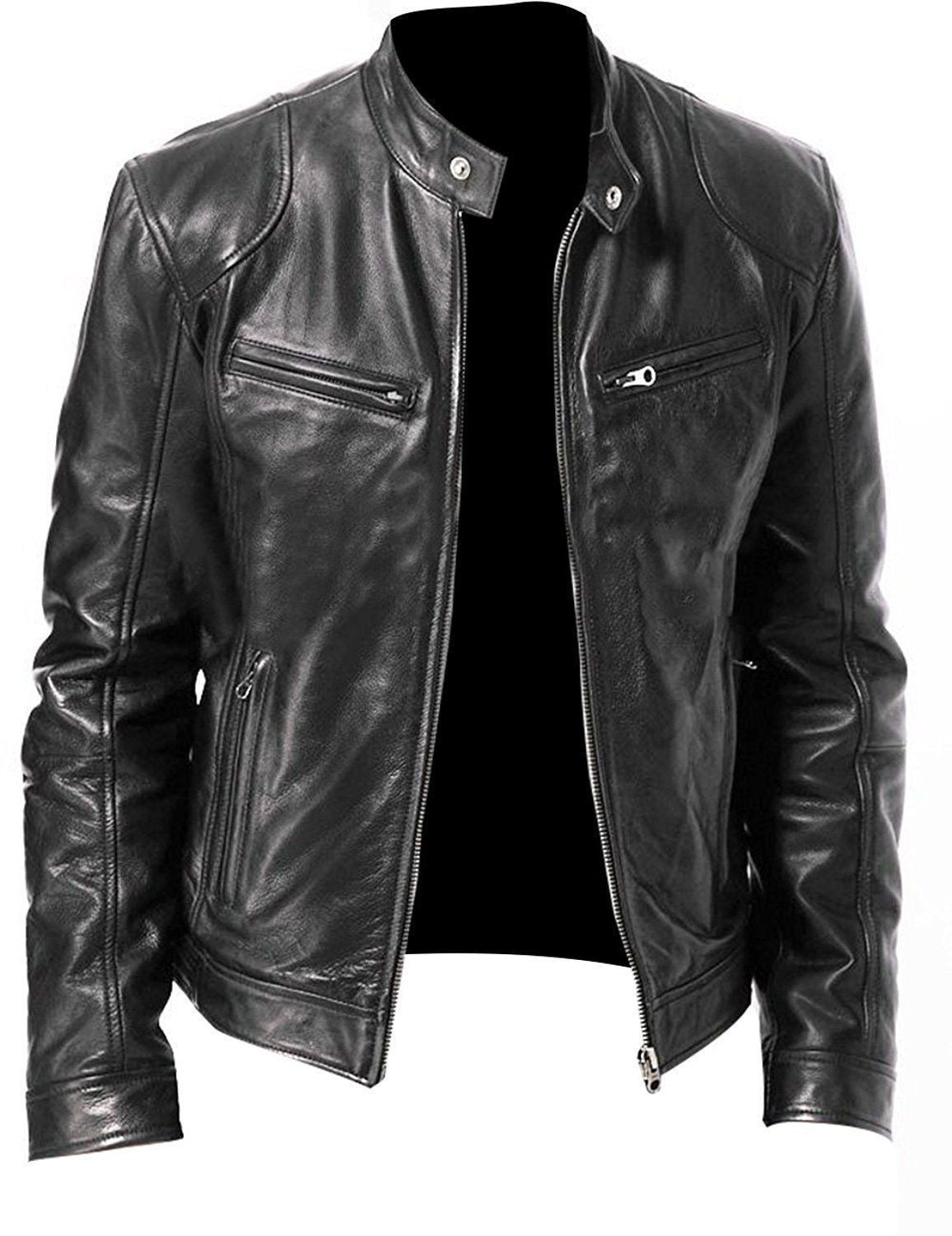 PU Leather Jacket Slim Leather Jacket Image