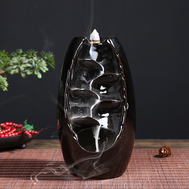 Multi-layers Ceramic Back flow Incense Burner Image