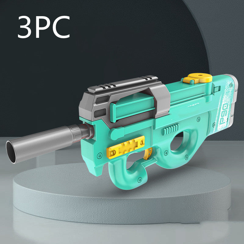 New P90 Electric Water Gun High-Tech Kids Toys Outdoor Beach Pool Large Capacity Summer Gel Blasting Water Gun For Adults Image