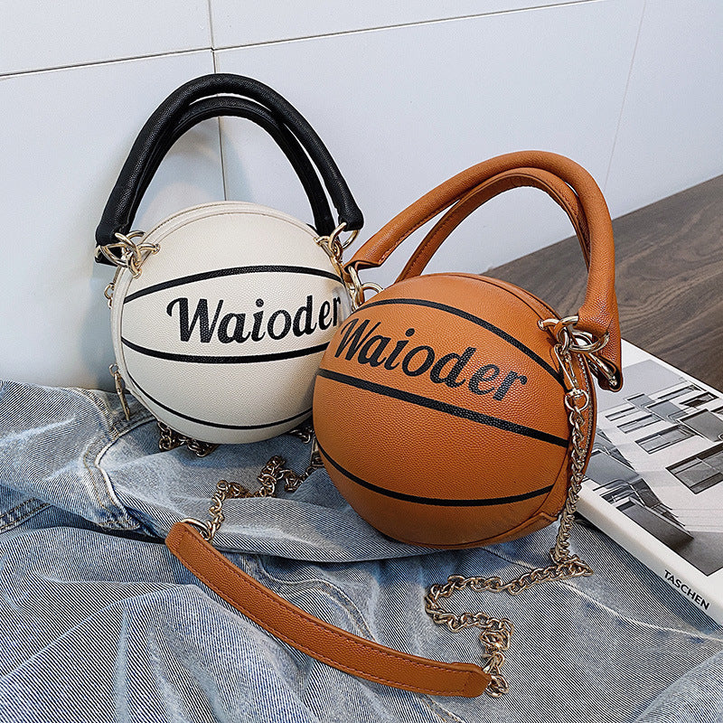 Basketball Shape Handbags and Purses for Women Chain Shoulder Crossbody Bag Girls Ladies HandBags Image