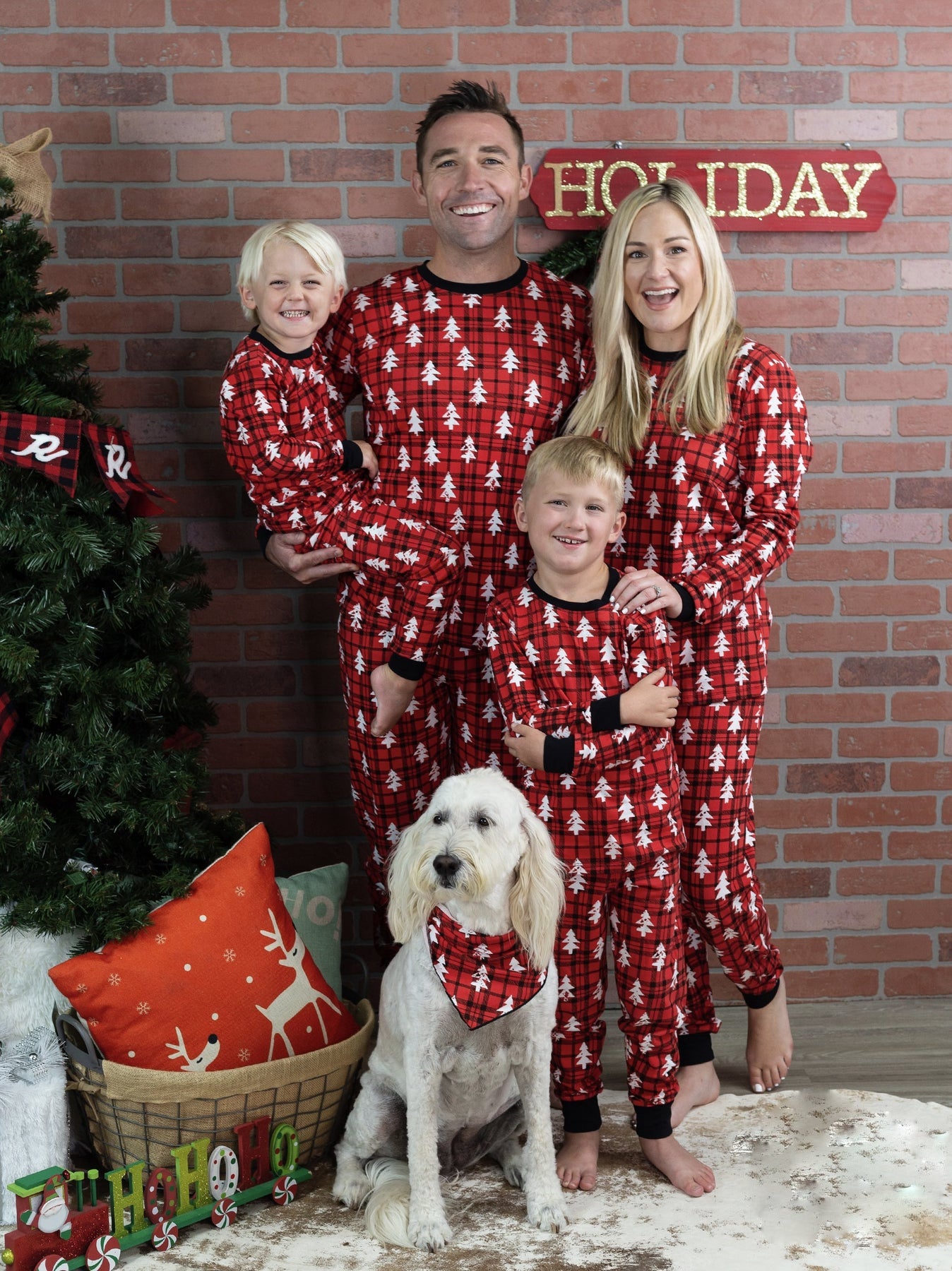 Parent-Child Clothing Family Pack Christmas Clothes European And American Style Pajamas Homewear Image