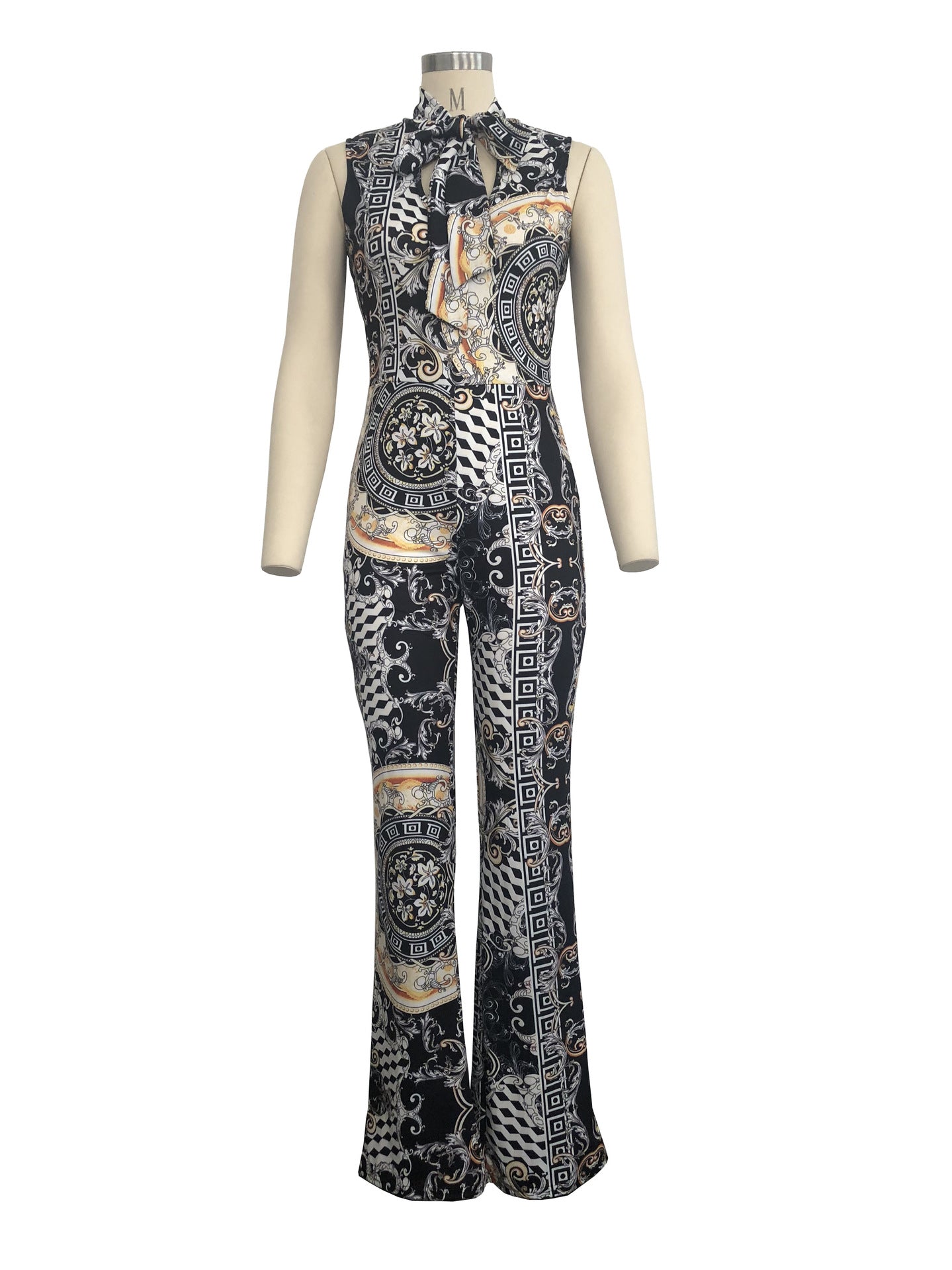 Printed sleeveless women's jumpsuit Image