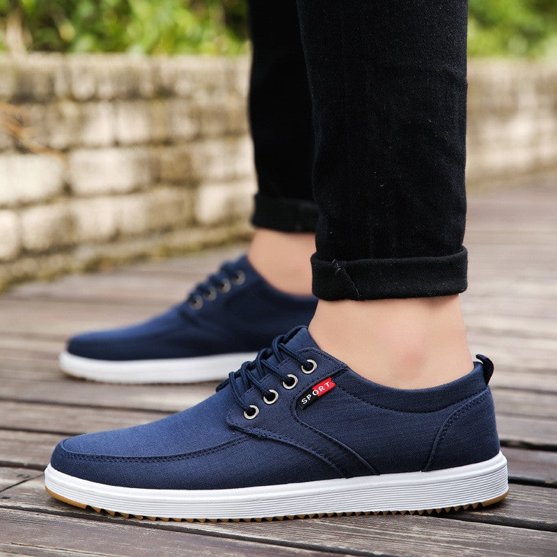 Men Casual Shoes Summer Canvas Shoes Men Breathable Casual Canvas Men Shoes Walking Men Shoes Chaussure Homme Factory sales Image