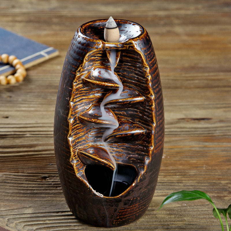 Multi-layers Ceramic Back flow Incense Burner Image