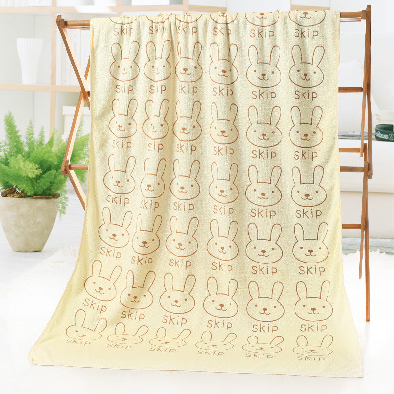 Bath towel beach towel cartoon print Image