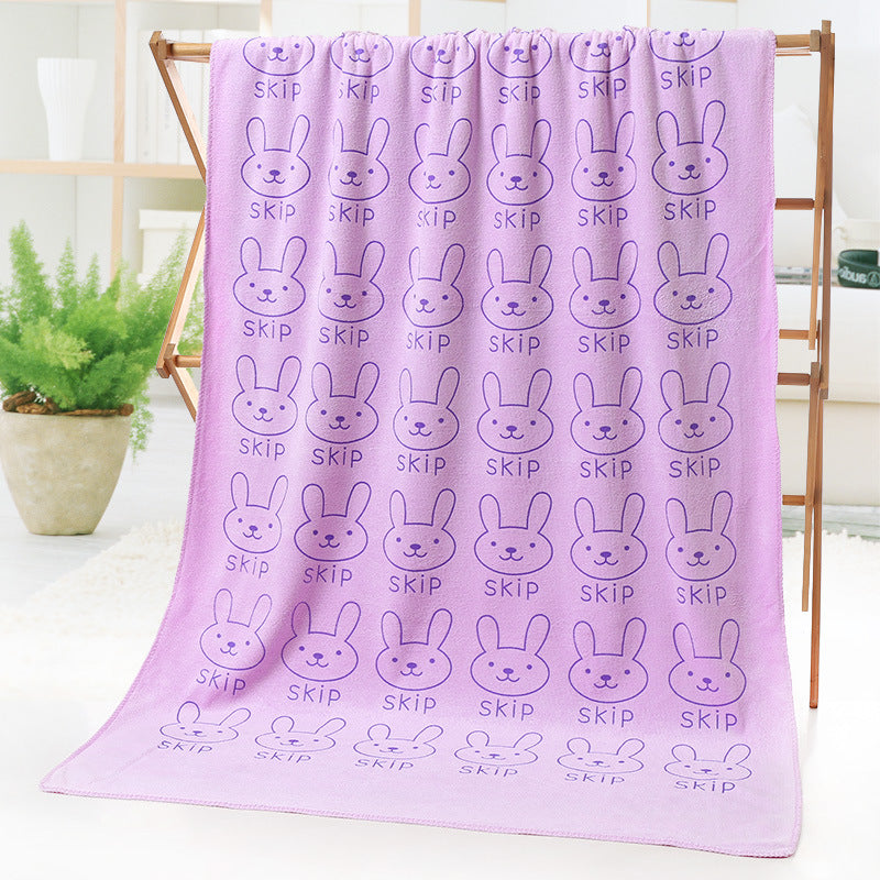 Bath towel beach towel cartoon print Image