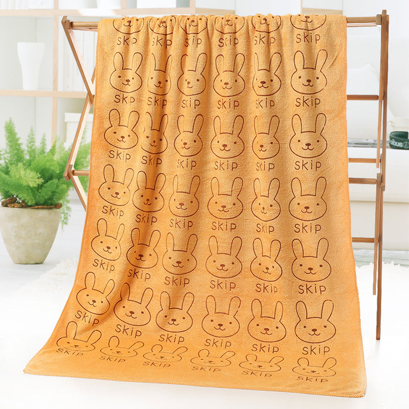 Bath towel beach towel cartoon print Image