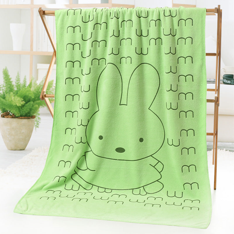 Bath towel beach towel cartoon print Image