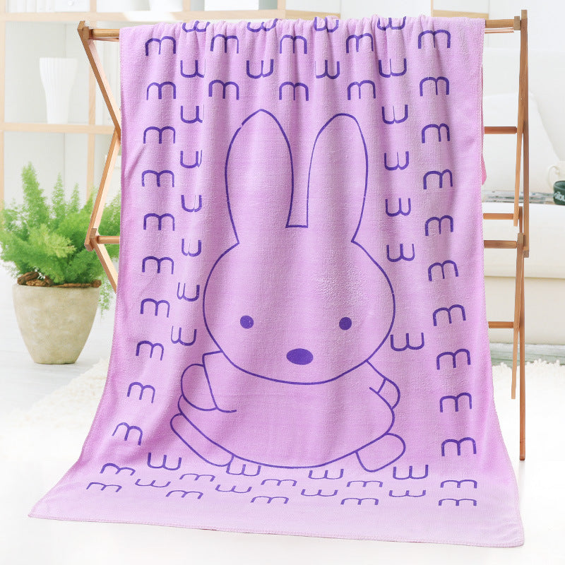 Bath towel beach towel cartoon print Image