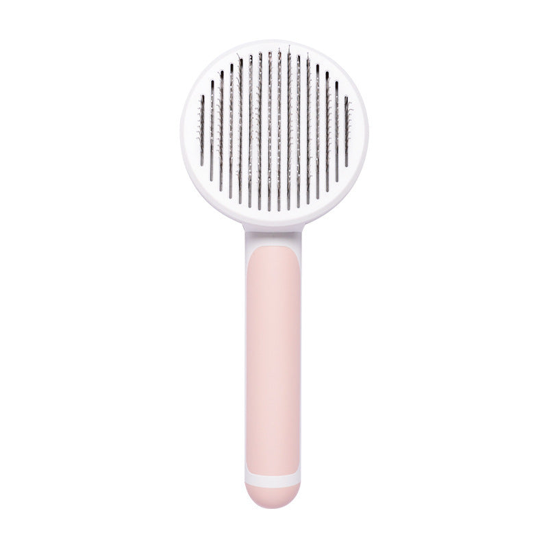 New Pet Cat Brush Hot Selling Hand-held Steel Wire Self-cleaning Comb Looper For Hair Removal Image