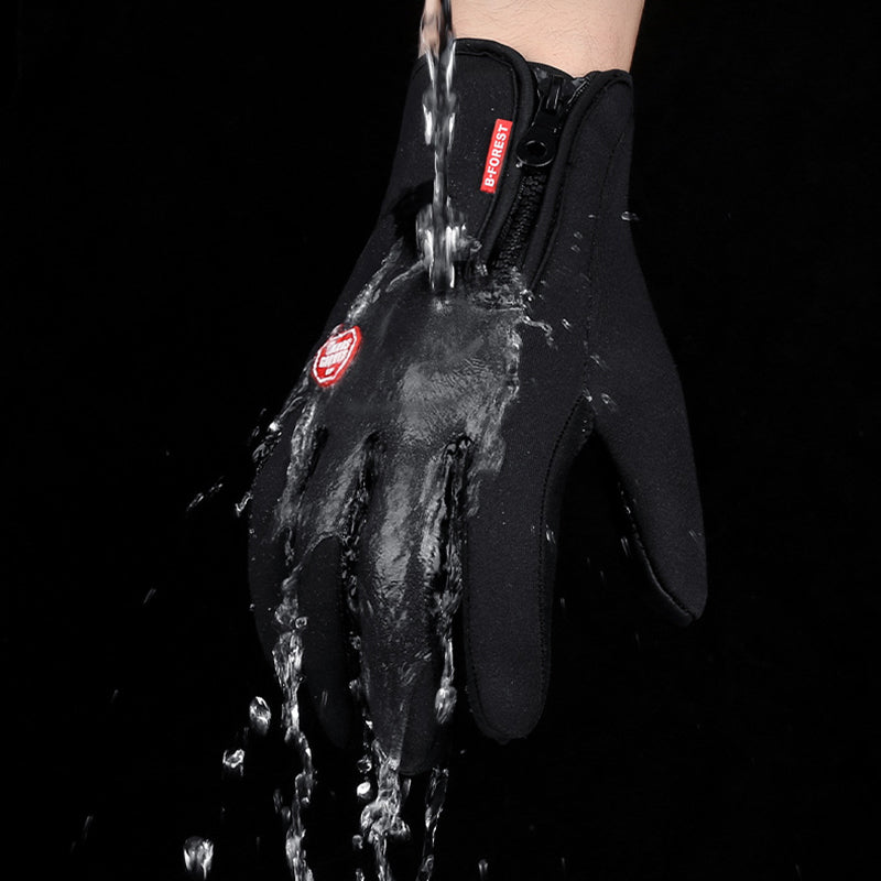 Winter Gloves Touch Screen Riding Motorcycle Sliding Waterproof Sports Gloves With Fleece Image