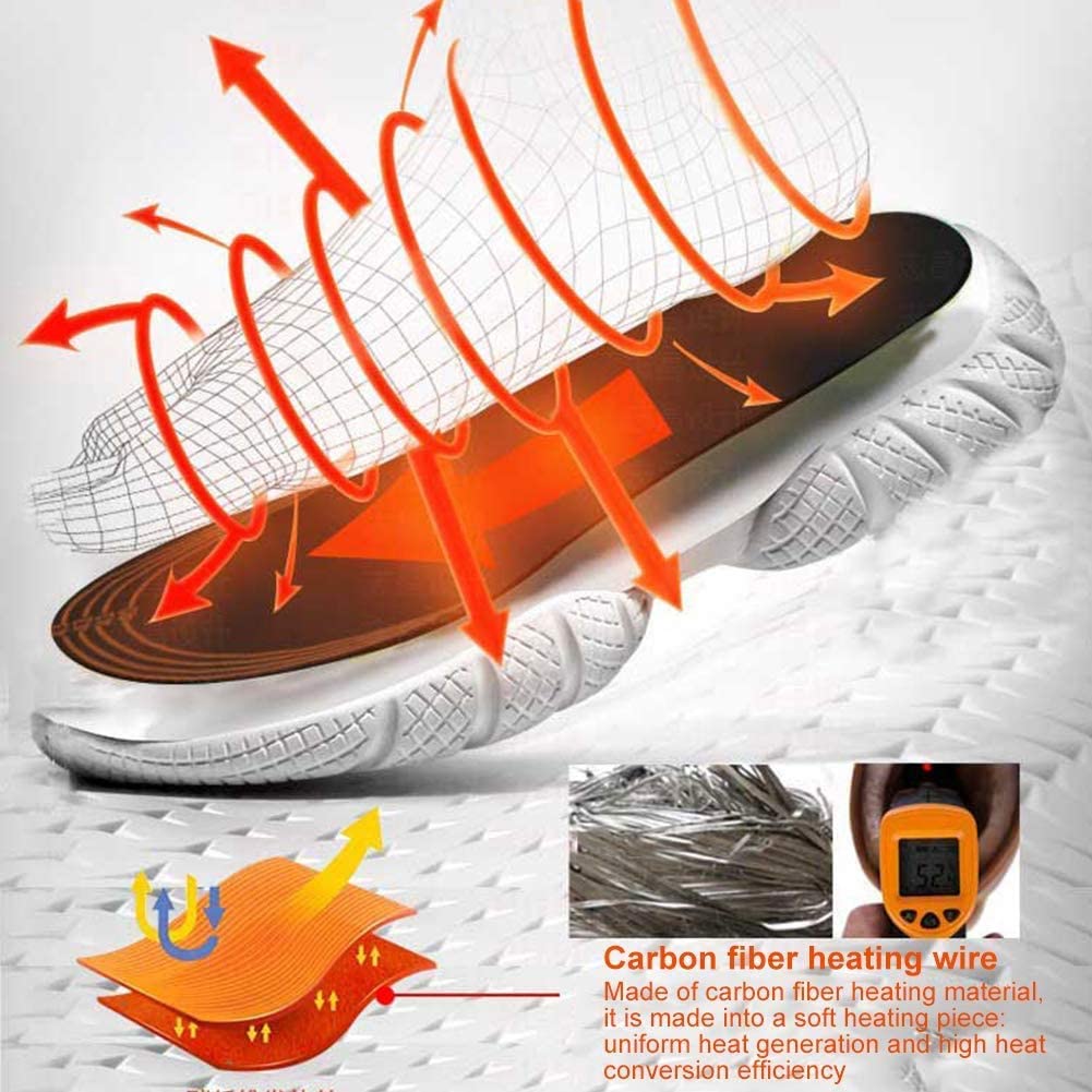 USB Heated Shoes Insoles Can Be Cut Winter Warm Heating Insoles Pad Feet For Boots Sneaker Shoes Image