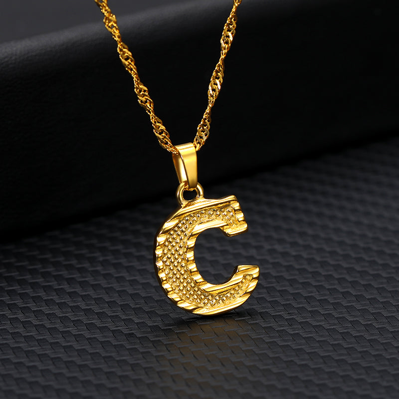 26 letters gold-plated pendant necklace Image