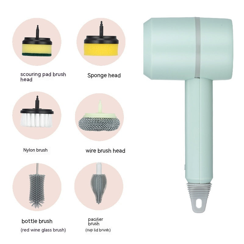 Electric Cleaning Brush Dishwashing Brush Automatic Wireless USB Rechargeable Professional Kitchen Bathtub Tile Cleaning Brushes Image