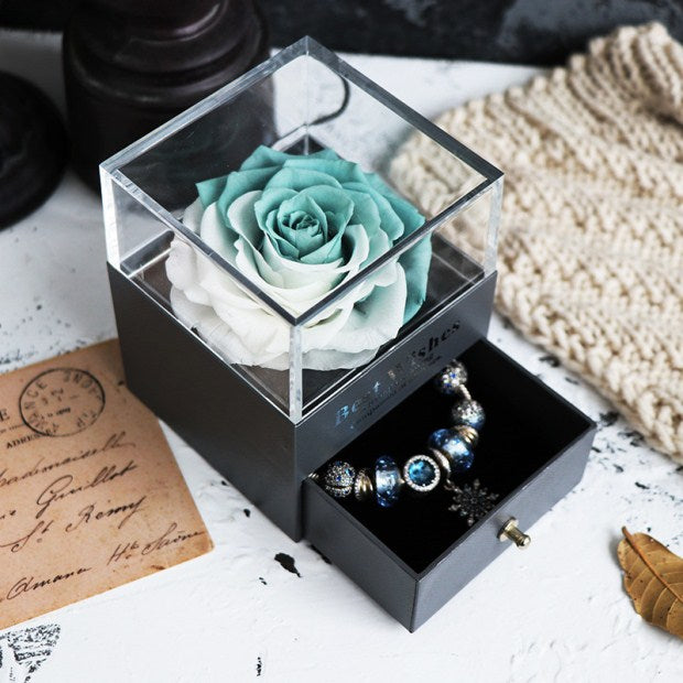 Eternal Flower Rose Jewelry Box for Birthday Presents Valentines Day Wedding Gift Image