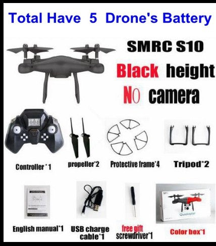 Sales Promotion WiFi 2MP Camera With S10 SMRC FPV Quadcopter Drone Helicopter UAV Micro Remote Control Toy RACER KIT Aircraft Image