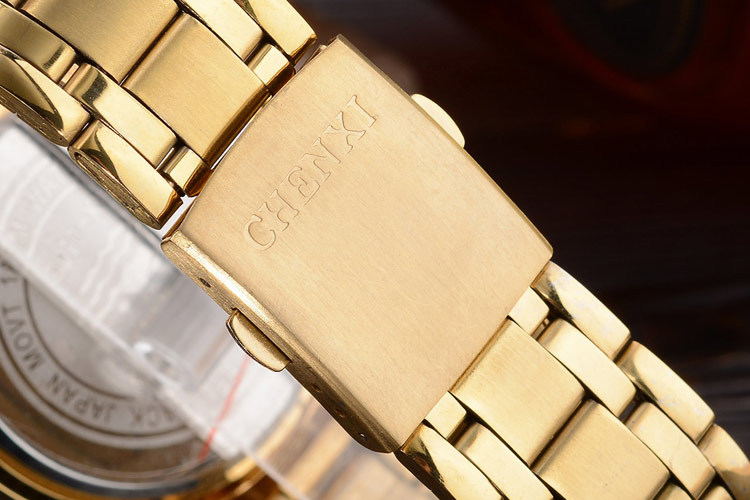 Luxury Brand Man Gold Dress Watches Stainless Steel Image