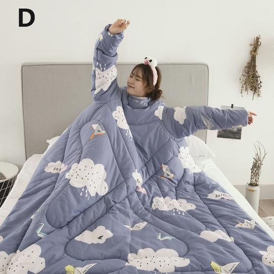 Winter Lazy Quilt with Sleeves Image