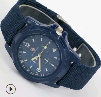 Cloth Belt Weaving Belt Military Watch Sea and Land Air Force Movement Quartz Military Watch Image