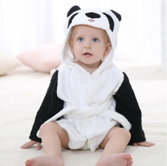 Cartoon Cute Animal Modeling Baby Bath Towels Baby Bathrobes Cotton Children's Bathrobes Baby Hooded Image