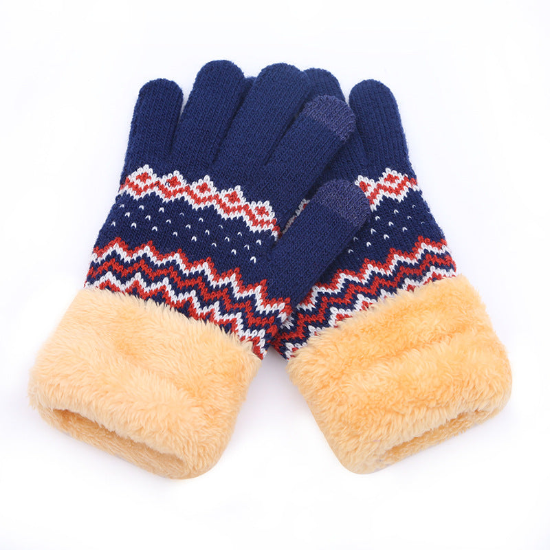 Couple knitted gloves touch screen gloves Image