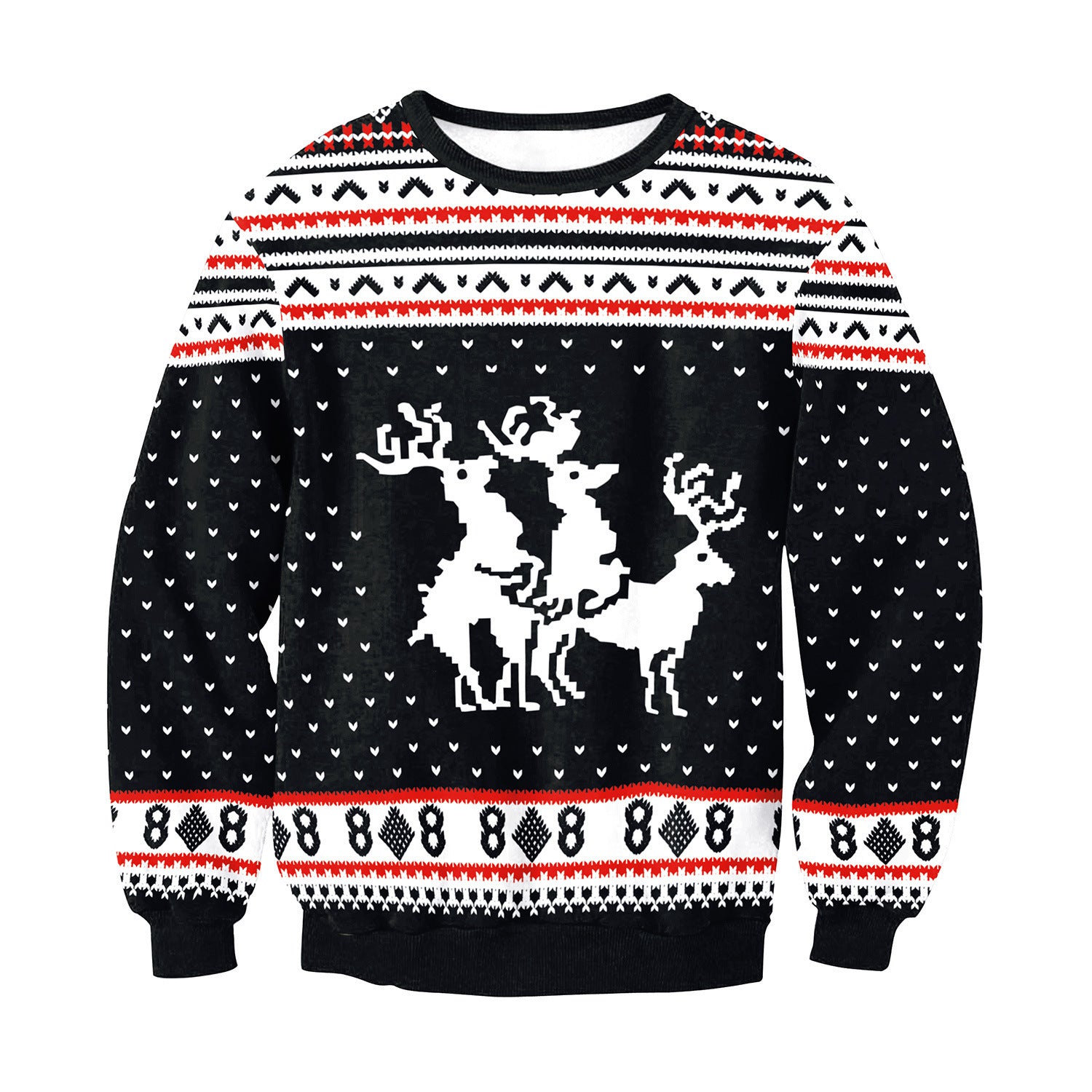 UGLY CHRISTMAS SWEATER Vacation Santa Elf Funny Womens Men Sweaters Tops Autumn Winter Clothing Image