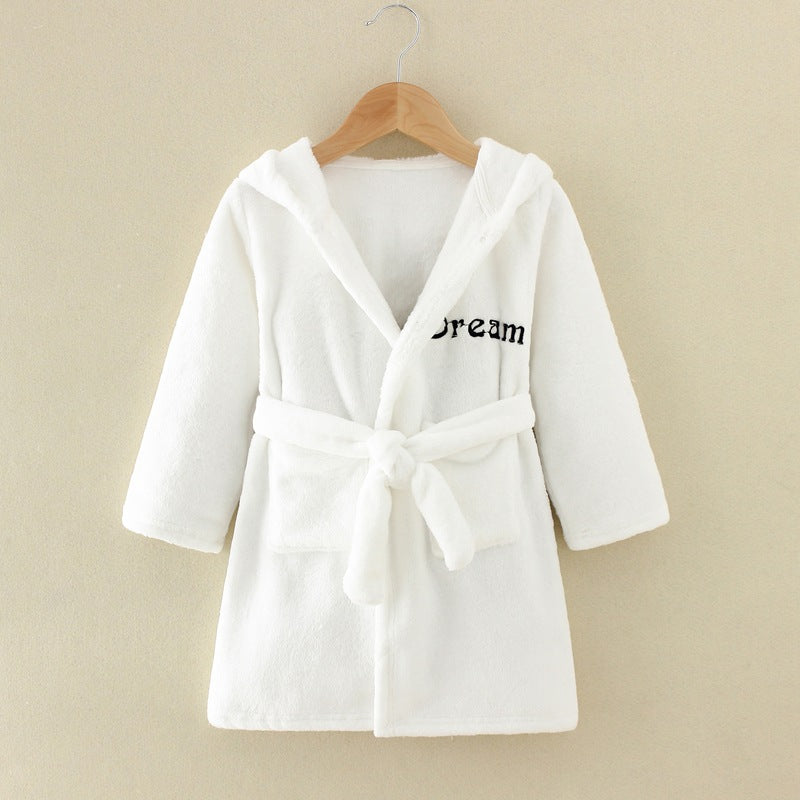 Cartoon Home Clothes Nightgown Bathrobe Children Pajamas Flannel Image