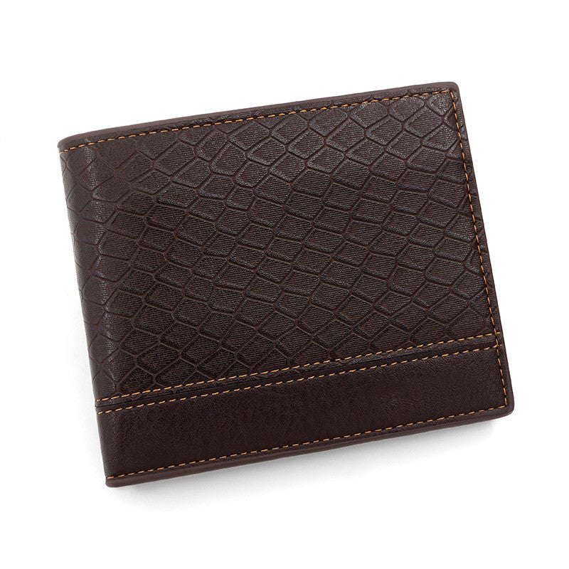 Men's Fashion Large Capacity Embossed Snake Pattern Wallet Image