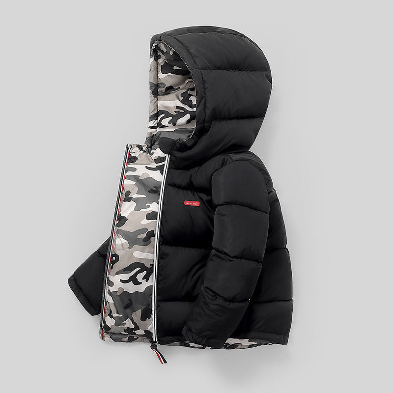 Middle And Small Children Wear Double-sided Padded Winter Jackets Image