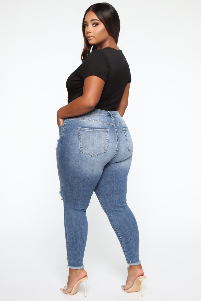 Stretch Ripped Women Plus Size Jeans Plus Size Jeans Image