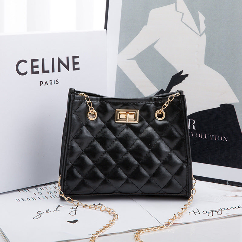 Mini Chain Shoulder Bags Rhombus Sewing Small Square Bags For Women Image