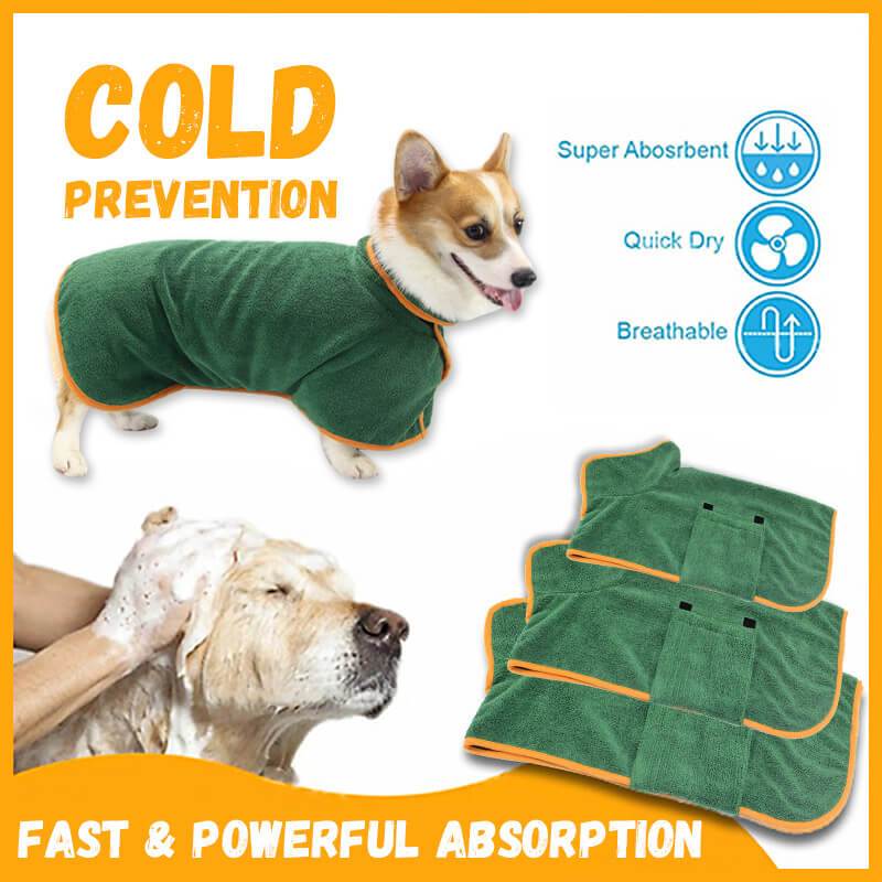 Absorbent Pet Bathrobe With Waist-wrapped Microfiber Image