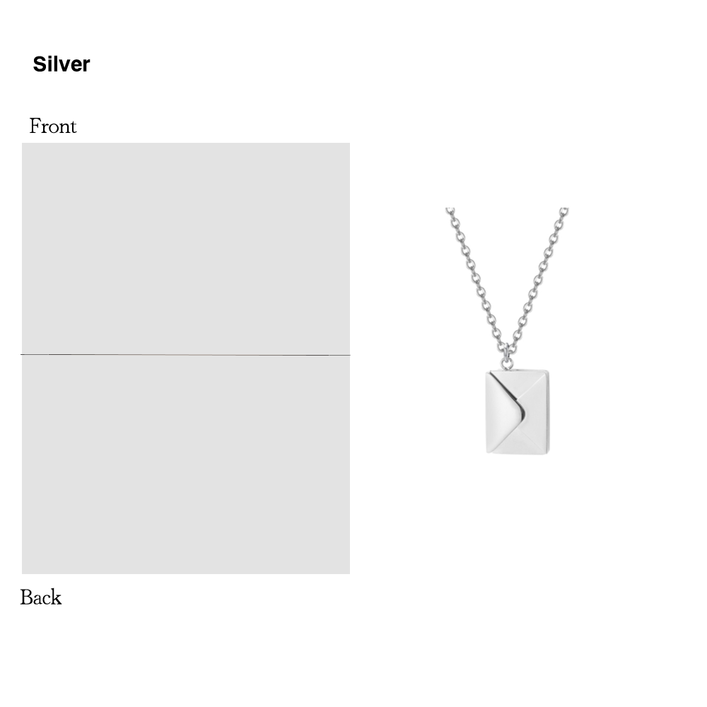 Silver Necklace Women Envelope Lover Letter Pendant Best Gifts For Girlfriend Image