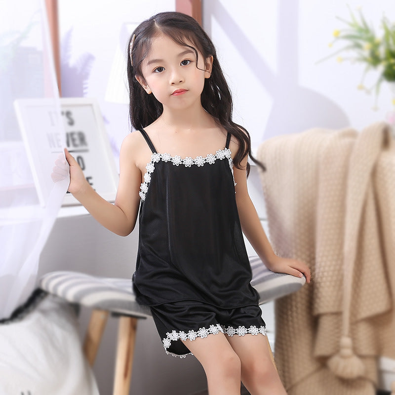 New Product Cute Children Sling Pajamas Girl Image