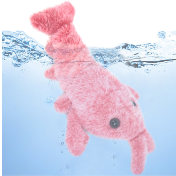 Pet Toys Electric Jumping Shrimp USB Charging Simulation Lobster Funny Cat Plush Pets Toy Image