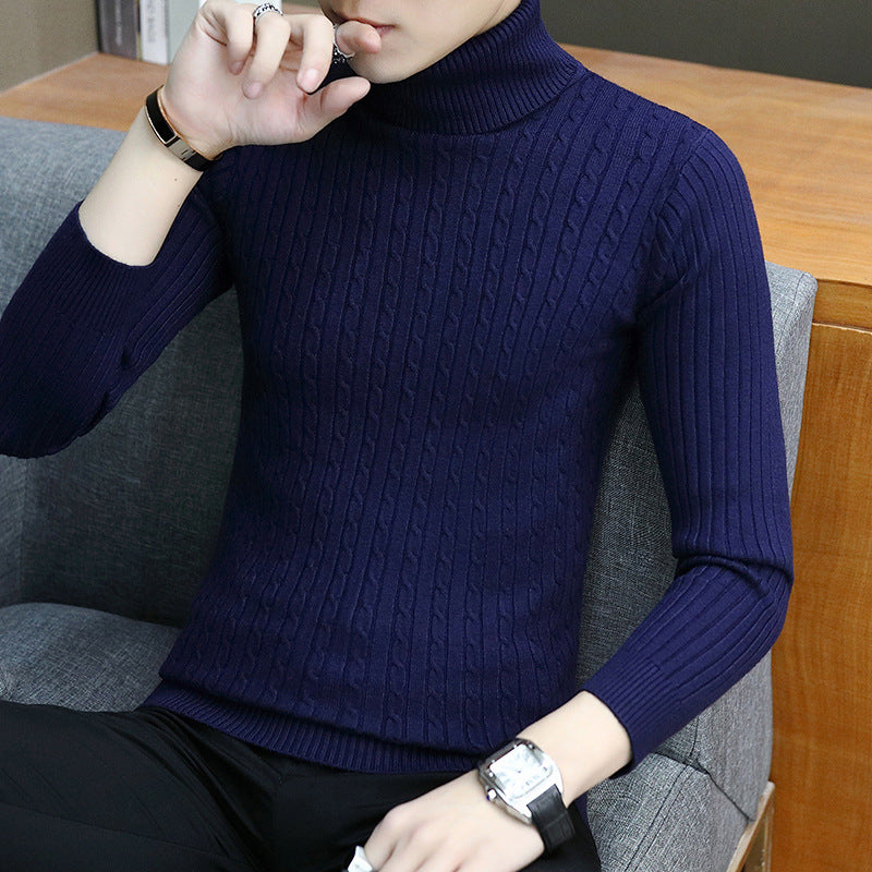 Slim-fit Sweater Men High Neck Bottoming T-shirt Sweater Men Image