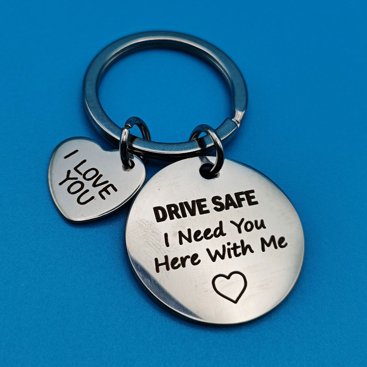 Boyfriend Husband Dad Couples Birthday Gifts Keychain Love Keyring - Drive Safe Image