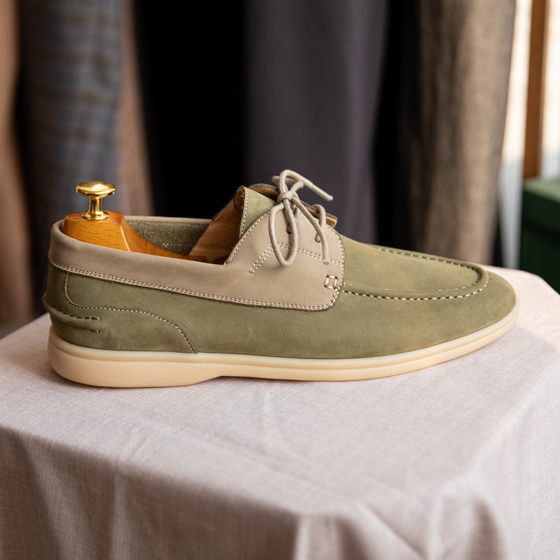 Lace-up Vintage High Mercerized Suede Sailing Shoes Image